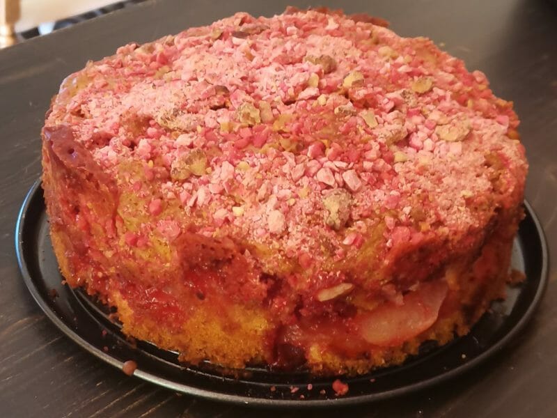 Cliquez pour zoomer ! Gateau lyonnais aux poires et pralines roses Thermomix par Toche