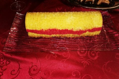 Cliquez pour zoomer ! Bûche glacée mangue et framboise Thermomix par kiki89