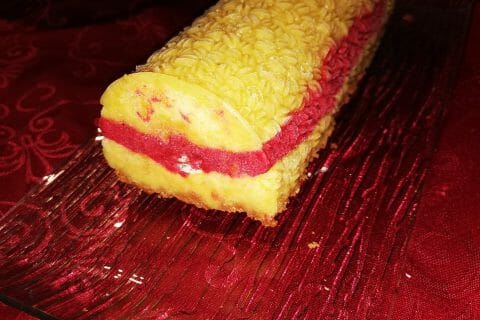 Cliquez pour zoomer ! Bûche glacée mangue et framboise Thermomix par kiki89
