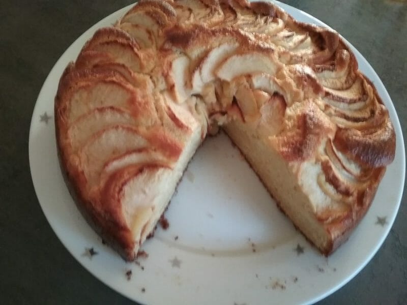 Cliquez pour zoomer ! Gâteau aux pommes et mascarpone Thermomix par Jolucie