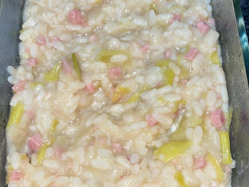 Cliquez pour zoomer ! Risotto poireaux et lardons Thermomix par CloB