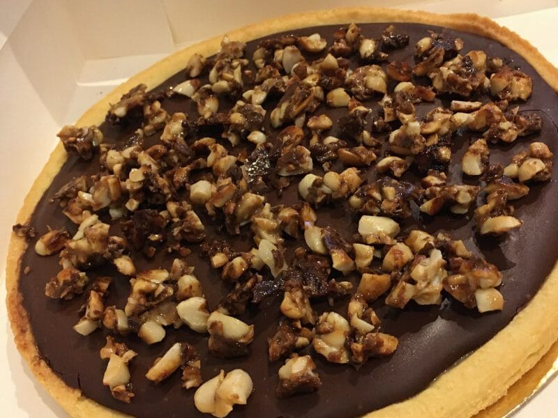 Cliquez pour zoomer ! Tarte au chocolat et cacahuètes caramélisées Thermomix par Tiodoems