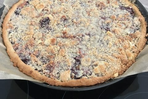 Cliquez pour zoomer ! Tarte aux cerises façon crumble Thermomix par audrey72610