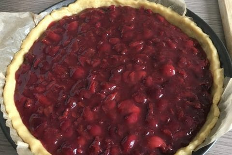 Cliquez pour zoomer ! Tarte aux cerises façon crumble Thermomix par audrey72610