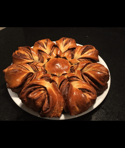 Cliquez pour zoomer ! Brioche étoilée au Nutella Thermomix par Natasha