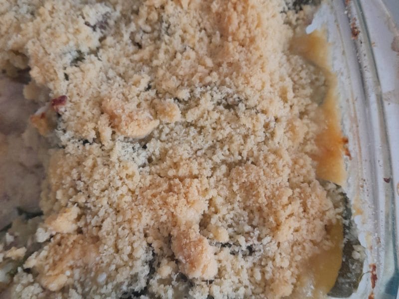 Cliquez pour zoomer ! Crumble poulet, courgettes et parmesan Thermomix par marjo30900