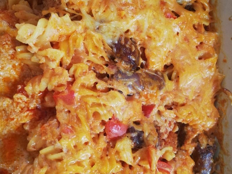 Cliquez pour zoomer ! Gratin de torsades aux merguez Thermomix par Soulie2te