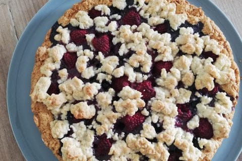 Cliquez pour zoomer ! Tarte aux myrtilles façon crumble Thermomix par Soulie2te