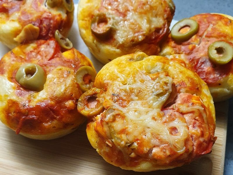 Muffins salés façon pizza au Thermomix - Cookomix