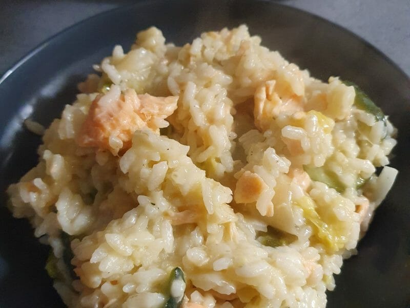 Cliquez pour zoomer ! Risotto courgettes saumon Thermomix par Luciole lili