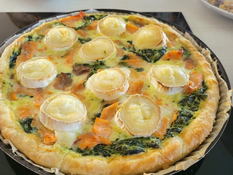 Cliquez pour zoomer ! Tarte épinards, saumon et chèvre Thermomix par fifnettes80