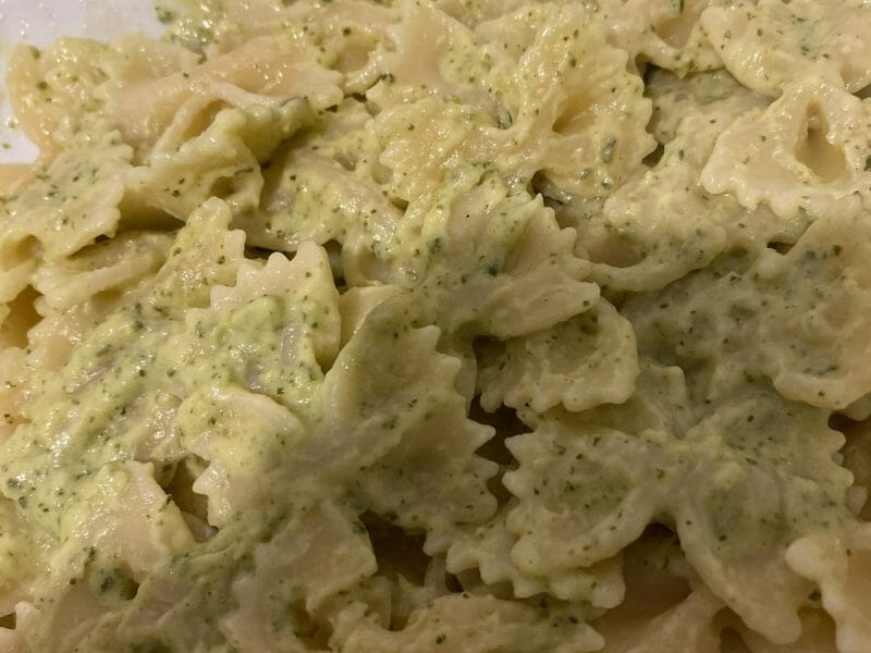 Cliquez pour zoomer ! Farfalle à la crème de courgettes Thermomix par Houda.14