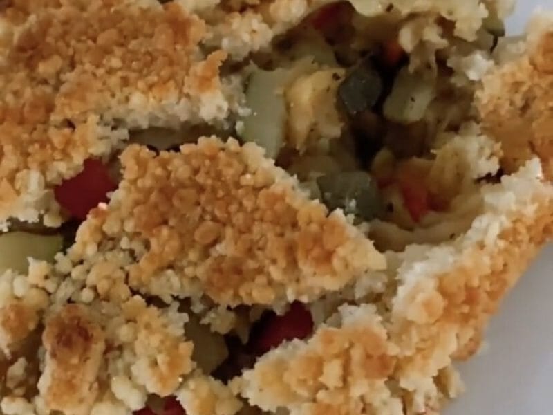 Cliquez pour zoomer ! Crumble aux légumes provençaux Thermomix par Houda.14