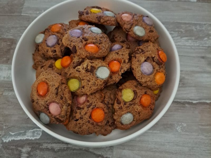 Cliquez pour zoomer ! Cookies aux éclats de pralines roses et pépites de chocolat Thermomix par nal_1