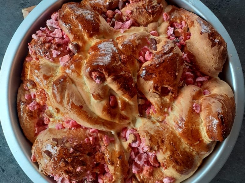 Cliquez pour zoomer ! Brioche aux pralines roses Thermomix par brigitte_70