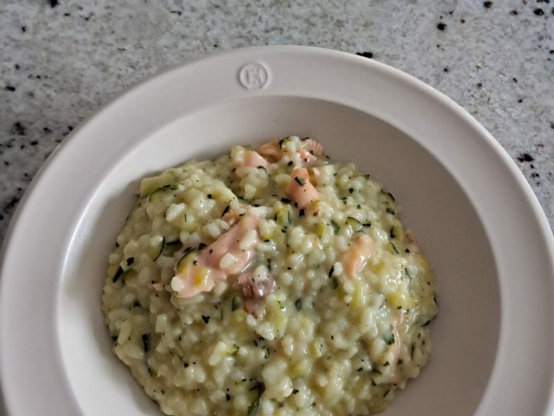 Cliquez pour zoomer ! Risotto courgettes saumon Thermomix par mamie bouba