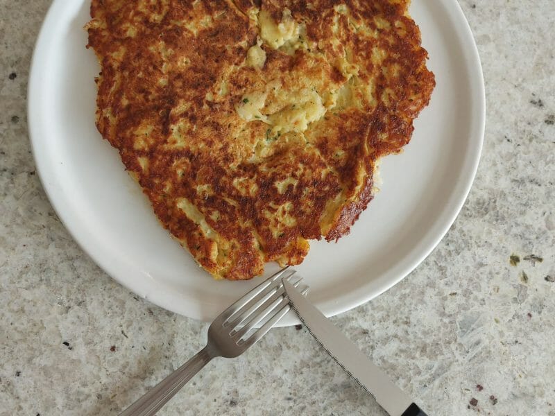 Cliquez pour zoomer ! Galettes de chou-fleur et sauce yaourt Thermomix par mamie bouba