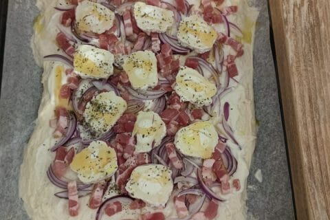 Cliquez pour zoomer ! Fougasse chèvre et lardons Thermomix par marinalls