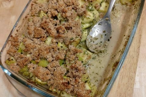 Cliquez pour zoomer ! Crumble courgettes, basilic et parmesan Thermomix par hassina_2