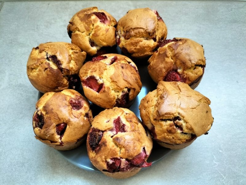 Cliquez pour zoomer ! Muffins aux fraises Thermomix par naniebis