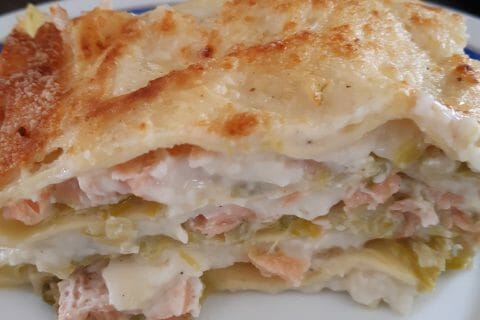 Cliquez pour zoomer ! Lasagnes au saumon et poireaux Thermomix par pilounette