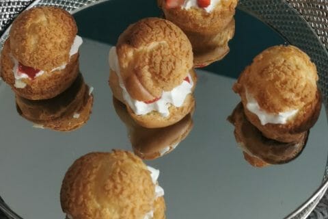 Cliquez pour zoomer ! Choux craquelin fraises chantilly Thermomix par najwa_oum