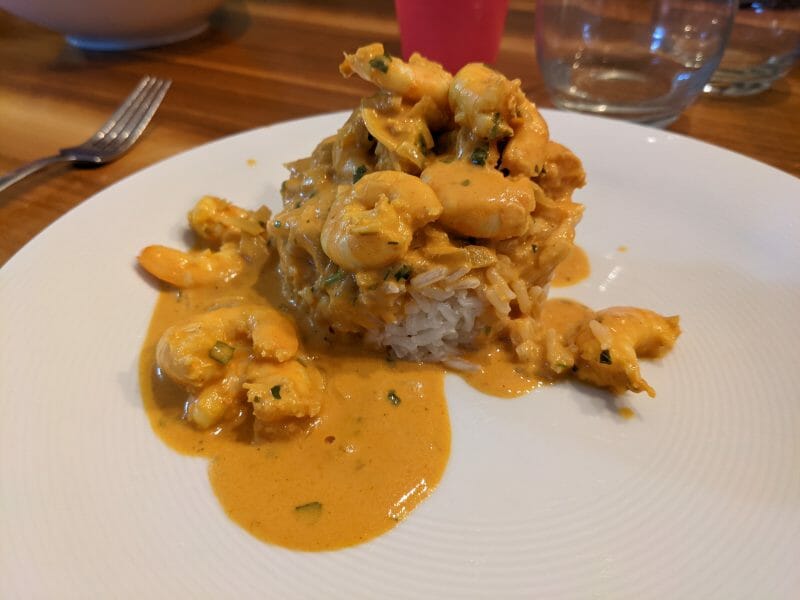Cliquez pour zoomer ! Curry de crevettes au lait de coco Thermomix par ClemMCC