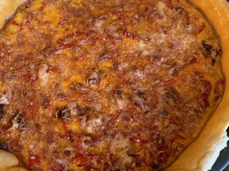 Cliquez pour zoomer ! Quiche poivrons et chorizo Thermomix par ip01