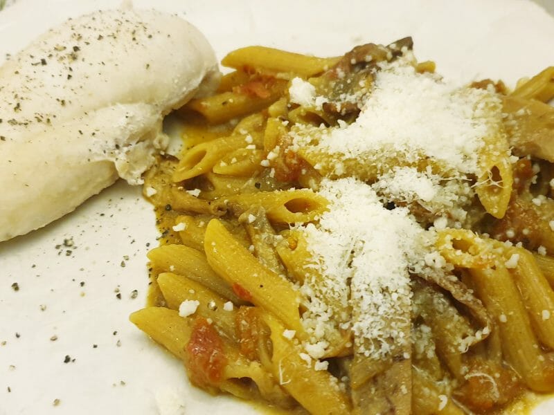 Cliquez pour zoomer ! Penne aux bolets (cèpes) Thermomix par chocolatine83