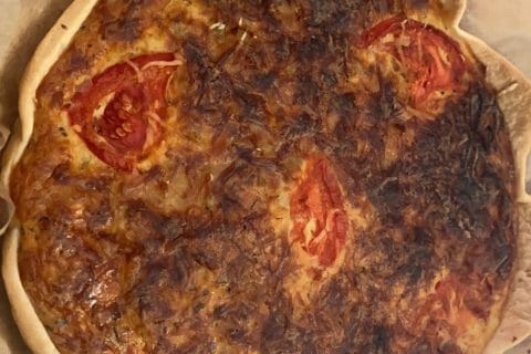 Cliquez pour zoomer ! Tarte aux oignons, lardons et moutarde douce Thermomix par bea18