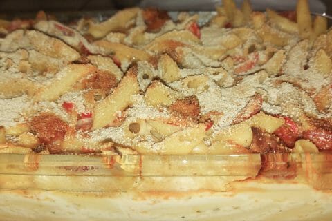 Cliquez pour zoomer ! Gratin de macaroni poivrons et chorizo Thermomix par miss_grugru