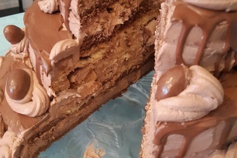 Cliquez pour zoomer ! Layer cake Kinder Bueno Thermomix par Celine040