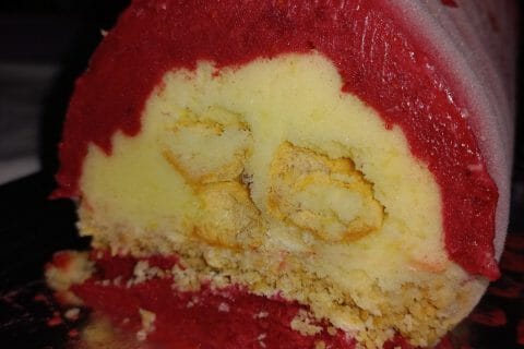 Cliquez pour zoomer ! Bûche glacée mangue et framboise Thermomix par celine79-86