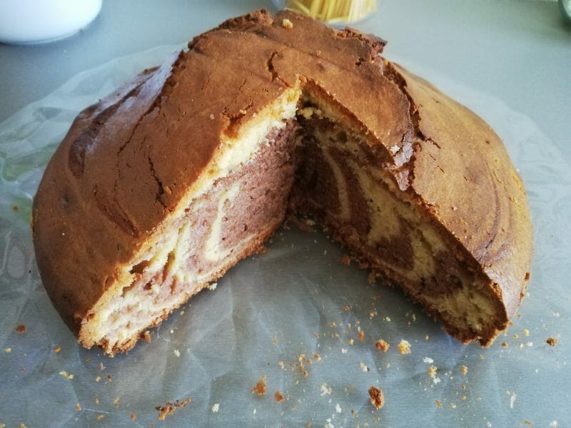 Cliquez pour zoomer ! Gâteau zébré Thermomix par Malory