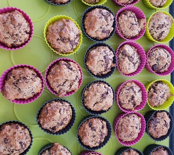 Cliquez pour zoomer ! Muffins au son d’avoine et aux pépites de chocolat Thermomix par Nessynessy