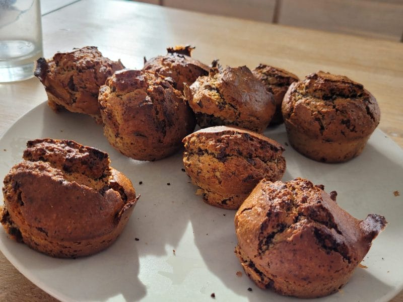 Cliquez pour zoomer ! Muffins choco-amande Thermomix par Nessynessy