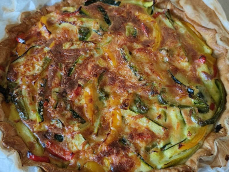 Cliquez pour zoomer ! Quiche poivrons et courgettes Thermomix par titia_17