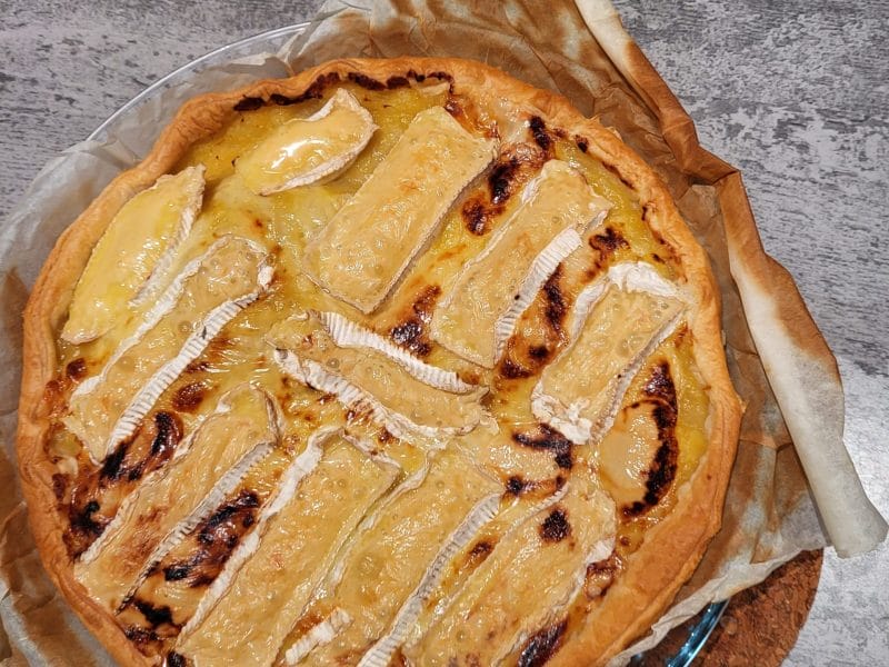 Cliquez pour zoomer ! Tarte au camembert, pommes et lardons Thermomix par cindybm