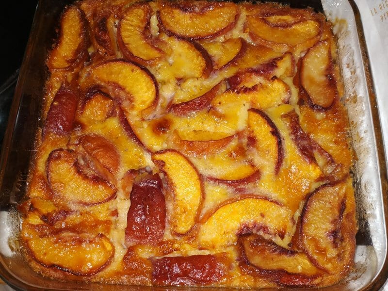 Cliquez pour zoomer ! Clafoutis aux pêches Thermomix par Delweber