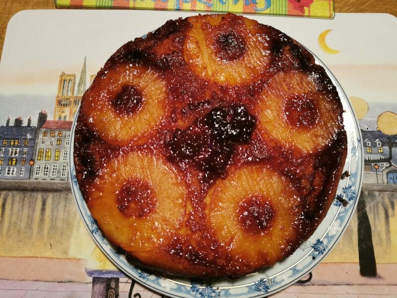 Cliquez pour zoomer ! Gâteau renversé à l’ananas Thermomix par carrymel
