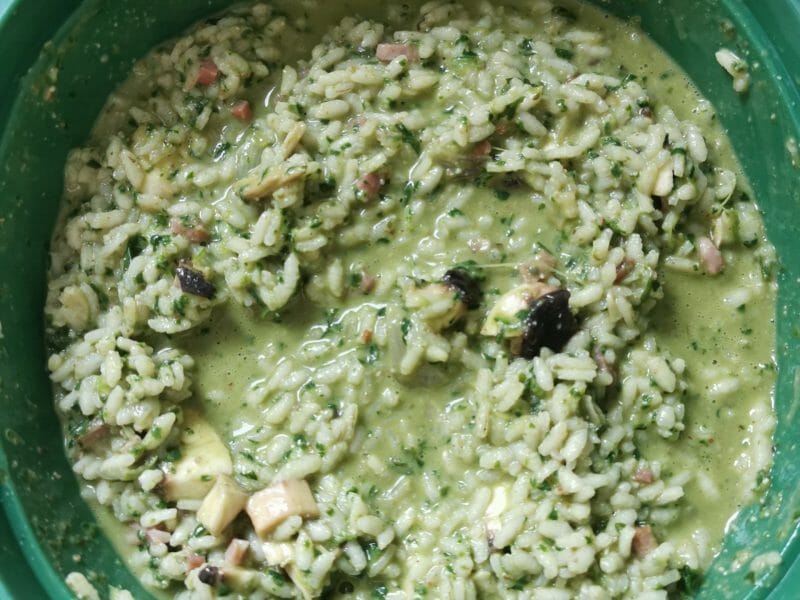 Cliquez pour zoomer ! Risotto au pesto d’épinards et basilic Thermomix par carrymel