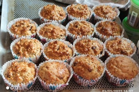 Cliquez pour zoomer ! Muffins au son d’avoine et aux pépites de chocolat Thermomix par mamanbonheur64