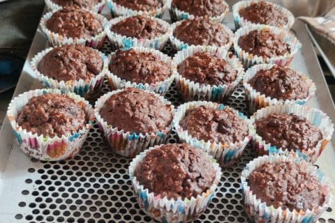 Cliquez pour zoomer ! Muffins au son d’avoine et aux pépites de chocolat Thermomix par mamanbonheur64