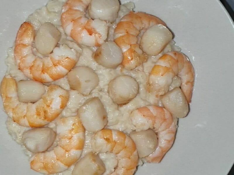 Cliquez pour zoomer ! Risotto aux Saint Jacques et poireaux Thermomix par chazah33