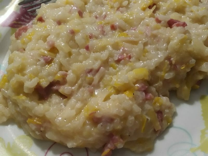 Cliquez pour zoomer ! Risotto poireaux et lardons Thermomix par sosolacheffe