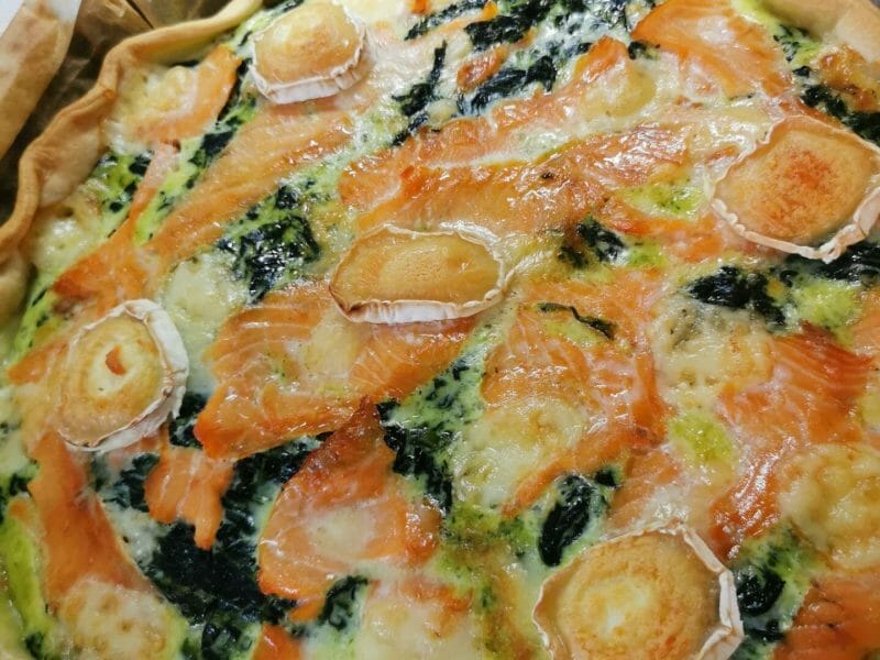 Cliquez pour zoomer ! Tarte épinards, saumon et chèvre Thermomix par ombelyne