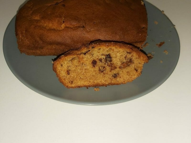 Cliquez pour zoomer ! Cake banane et pépites de chocolat Thermomix par mmecoquillette44