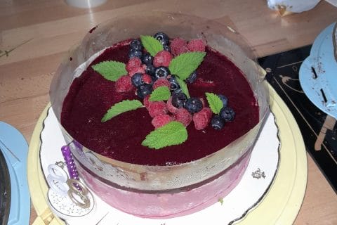 Cliquez pour zoomer ! Bavarois aux framboises Thermomix par Aureric