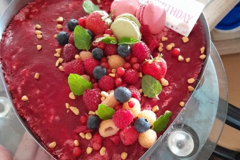 Cliquez pour zoomer ! Bavarois aux framboises Thermomix par Aureric