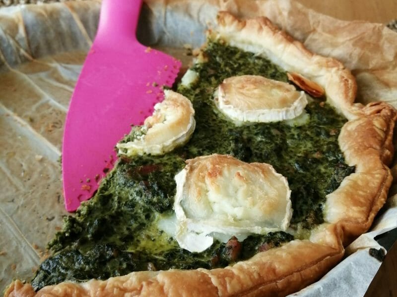 Cliquez pour zoomer ! Tarte épinards, saumon et chèvre Thermomix par Princesse Mathilde